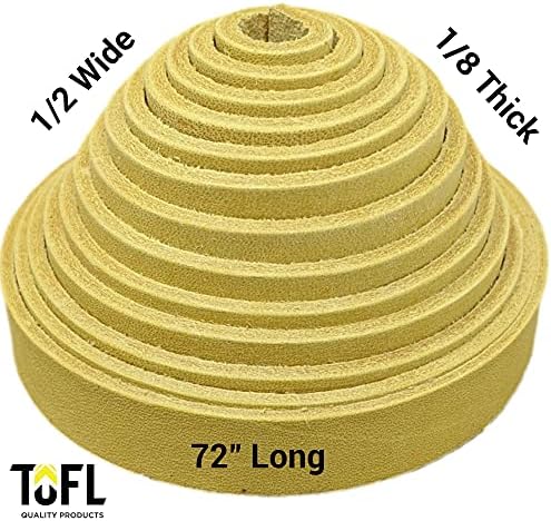TOFL רצועת עור מקוונת-דגנית מקורית | אורך 72 סנטימטרים | רוחב 1/2 אינץ '| בעובי 1/8 אינץ '| רצועת